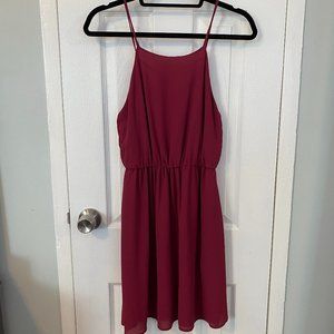 Lush Magenta Back Tie Dress